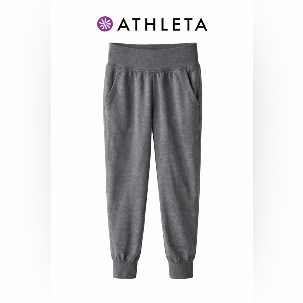 Athleta Coaster Luxe High Rise Jogger Sweatpants Charcoal Gray XXS